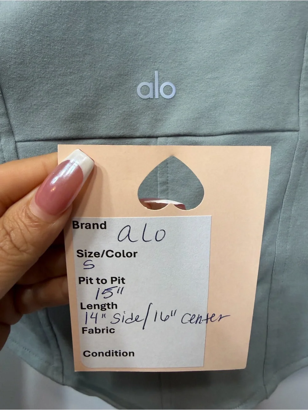ALO Yoga Square Neck Long-Sleeve Cropped Top - Sage